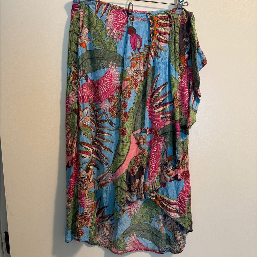 RACHEL Rachel Roy Tropical Print Midi Skirt - Multicolor